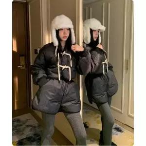 털안감 퀼팅 토글 자켓+반바지 세트 포근 퀼팅 투피스 세트(자켓/숏팬츠)