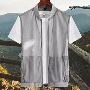 여름 낚시용 경량 메쉬 집업 아이스 조끼 캠핑용 망사 쿨링