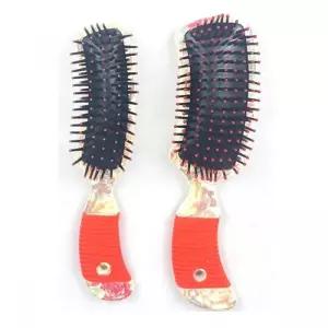 장미 패턴 전사용 헤어 브러시 미용실 스타일링 빗 도끼 꼬리 일자 헤어 빗