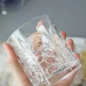 타투 디자인 언더락 맥주 쥬스잔