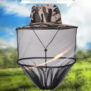 벌초 낚시용 모기차단 망사모자 방충 해충 안전망 캠핑용 벌채 모자