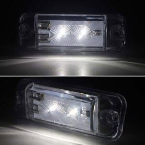 2개 화이트 LED 프론트 캡 루프 신호등 E4 마커 선바이저 라이트 메르세데스 벤츠 액트로스 MP2/MP3 트럭용 0028200056 24V