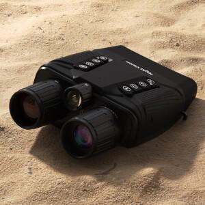Ponbos CZ080 적외선 전술 쌍안경 망원경 4K UHD 40MP 600M 쌍안경 야간 투시경 사냥 캠핑용 8배 디지털 줌