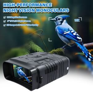4K 야간 투시경 장치 10배 디지털 800m 완전 암흑 8W 적외선 WiFi 망원경 고글 사냥 캠핑 비디오 녹화용