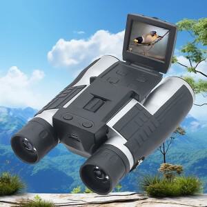 DT40 12X32 2.5K HD 쌍안경 카메라 48MP 12X 광학 8X 줌 디지털 망원경 109M/1000M 범위 야외 캠핑에 이상