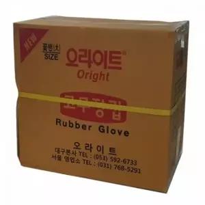 백색 위생 고무장갑 작업용 꽃무늬 방수 안전용품