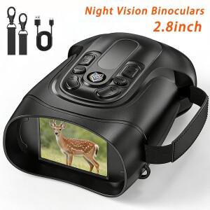 야간 투시경 7레벨 적외선 10배 디지털 줌 800미터 어둠 속 투시경 2.8인치 화면 캠핑용