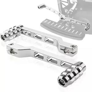 KICRY 모터사이클 힐 토 시프터 레버 2PCS 블랙 CNC 알루미늄 기어 페달 변속 팔 할리 데이비슨 투어