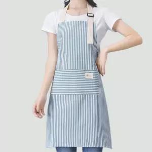 길이조절 목끈 스트라이프 예쁜 앞치마 엄마 주방 미술