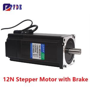 86BYG250H 12N NEMA34 스테퍼 모터(브레이크 포함), 샤프트 14mm 저소음 고 토크 2상 CNC 라우터 조각 밀링