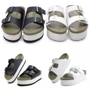 조절 가능한 발등 투버클 슬리퍼 5.5 키높이 슬리퍼 WF01E64