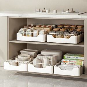 수납장 수납함 다기능 주방 팬트리장 틈새 다층 빈티지 급식소 투명 전자제품 슬라이딩 재료