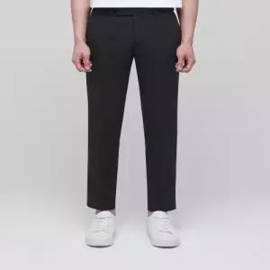 무신사 스탠다드 라이트웨이트 스키니 히든 밴딩 크롭 슬랙스 [다크 그레이]