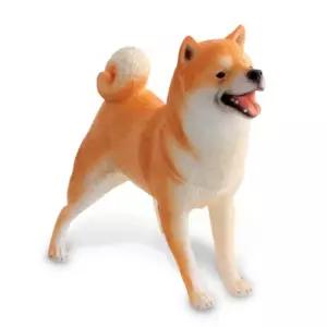 어린이 리얼 관찰 동물 모형 완구 갈색 시바견 피규어 장난감 미니어처 소프트 어린이집 교육용 역할 놀이