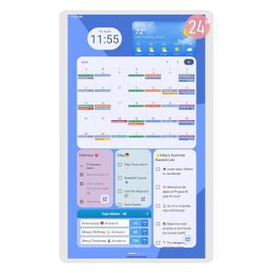 Viewzio 61cm(24인치) 디지털 플래너 벽 앱 집안일 전자 차트 모든 안드로이드 스마트 식사 마운트 지원 터치 가족 메모장 스크린 (61cm(24인치)) 목록 일 태블릿 캘린더 화이트 스토어 할 동기화