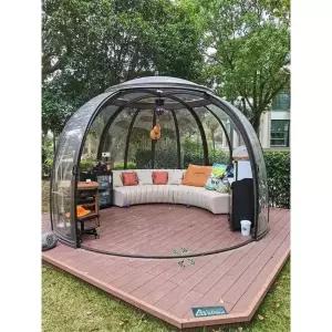 프리미엄 썬룸 돔하우스 투명 방갈로 이동식 온실 캠핑장 쉼터 단일 항목