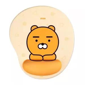 [골드스마일]카카오프렌즈 쿠션마우스패드 라이언 손목보호 / 204X230X20mm