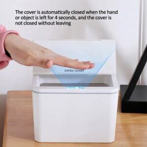 미니 데스크탑 보관함 쓰레기통 터치리스 주방용 자동차 휴대용 자동 센서