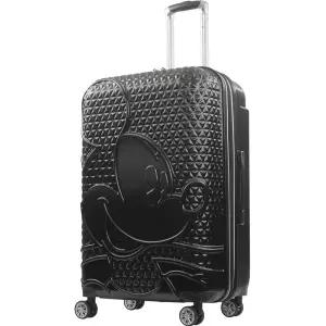 FUL 디즈니 미키 마우스 55.9cm(22인치) 휴대용 수하물, 스피너 휠이 있는 하드쉘 롤링 슈트케이스, 실버,