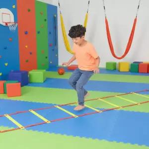 키더스 스텝레더 사다리 트레이닝 스텝훈련 스피드 유아체육 가로바16개 보관가방 (8M)