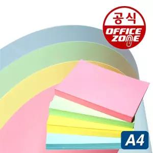 오피스존 학습용 색도화지 90g A4 250매 칼라 도화지 단색색종이 같은색 양면 색종이 2263534 J
