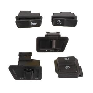 5Pcs 바이크 오토바이 헤드 라이트 조광기 턴 스타터 단일 스위치 버튼 GY6 50cc 125cc 전기 스쿠터 부품