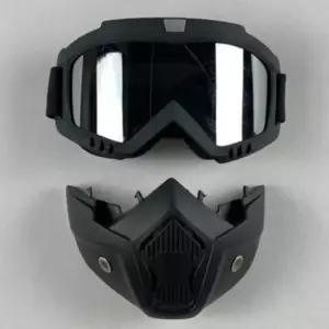 방풍고글 미러실버 분리형 고글 방풍 안면 마스크 보호 커버 라
