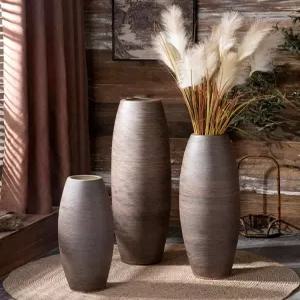 긴 도자기화병 장식병 북유럽