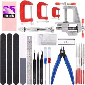 건담 모델러 기본 도구 Swpeet 35Pcs 전문가 모델 키트 세트 구축 초보 취미 조립 건물 듀티 플라스틱 용기