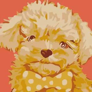 어린이 미술 그림그리기세트 강아지 명화그리기 캔버스액자 현관그림 운들어오는 유화