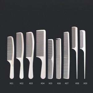MJ 스테인레스 스틸 절단 금속 꼬리 빗  실버 미세 빗 세트  미용 쥐