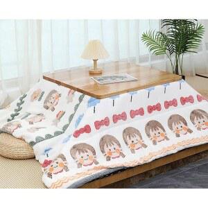 MNJVCFDS 코타츠 테이블 퓨톤 커피 티 히터 카펫 4pcs / 세트, 저지대 다이닝 및 온도 조절 노브가 있는 작업 책상