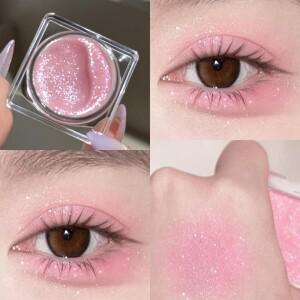 핑크 쉬머 아이 섀도우 하이 라이터 젤 리퀴드 글리터 다이아몬드 펄 퍼플 라잉 누에 브라이트 블러쉬 메이