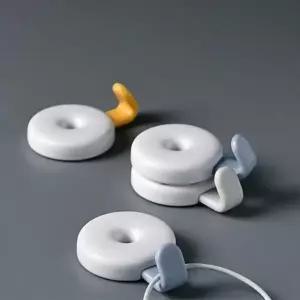 도넛 후크 걸이 매직 멀티 행거 접착식 옷걸이 가방 고리 주방 행주 벽걸이 수건 소품_24128184