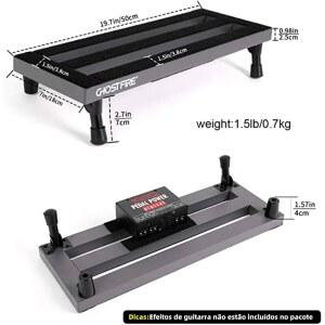페달 보드 트레인 테이프 Ghost 베이스 초경질 전처리 Fire 기타 알루미늄 19.7인치X7인치 효과 합금 음악 매직