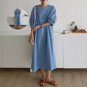 (제스트)스트라이프 셔츠형 임산부용 원피스 데일리룩 롱 박시