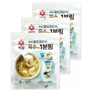 백설 멸치디포리 육수에는 1분링 40g 3개