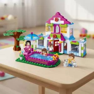 반바오 블록 풀빌라 만들기 블럭놀이 조립 블럭 끼우기 집 모형 BO6109 405pcs