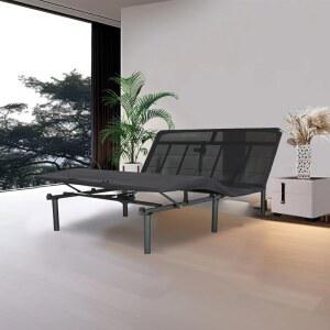 Think 30 조절 가능한 침대 베이스, 접이식 반으로 접이식, 모터식 머리와 발 경사, 별도의 가능, 빠르고 쉬운 조립, 퀸, 앤티크 블랙