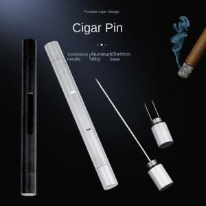 경량 톱니형 시가 통풍 바늘 휴대용 막힘 제거 시가 액세서리 방열 시가 트레이 구멍 오프너 드릴 도구