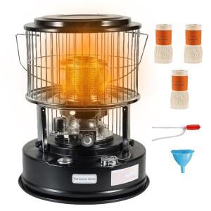 헨그리클리 등유 히터 11000 BTU, 자동 팁 오버 차단 기능이 있는 스토브, 실내외용 캠프 텐트 히터, 요리, 얼음 낚시, 생존 비상, 블랙