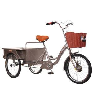 성인용 3륜 세발 자전거 바구니 화이트 인력거 장보기 있는 밸런스 라이딩