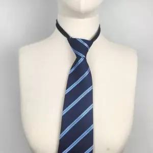 정장 자동 넥타이 굵은 스트라이프 네이비 WF1A3B0