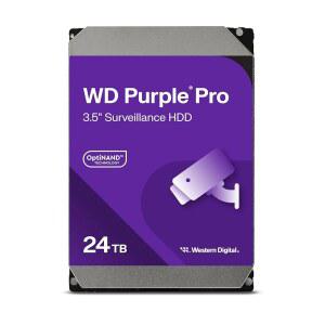 24TB WD Purple Pro 감시 내장 하드 드라이브 HDD - SATA 6Gb/s, 512MB 캐시, 3.5인치 WD240PURP