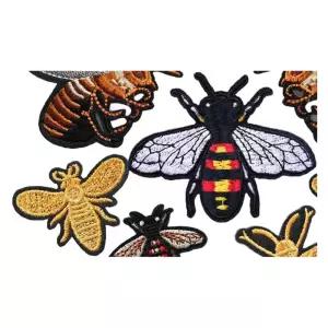 의류 수선 자수 패치 담배빵 어진 벌모양 옷 아플리케 구멍난 꿀벌 열접착 스티커