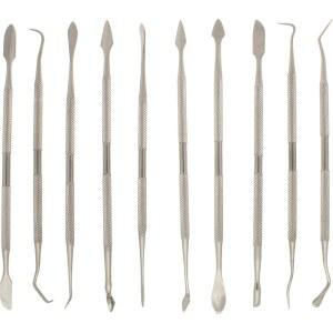 타우리쉬 12피스 스테인리스 스틸 왁스 조각 도구 세트, 치과용 왁스, 점토, 보석, 및 모델링용 이중 끝 키트