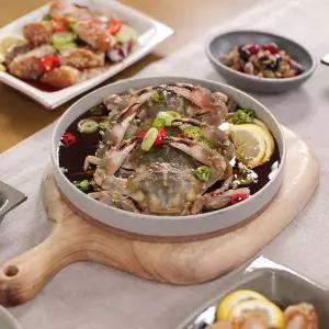 TV홈쇼핑정품 도시락 삼채돌게장 400g 삼채 간장게장 돌게장 홈쇼핑 식사 한식 혼밥 즉석요리 집밥 외식