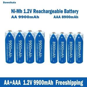 니켈 수소 AA+AAA 1.2V 충전식 배터리 대용량 9900mAh KTV 마이크 및 장난감