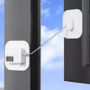 비밀번호 도어락 와이어 창문 창가문 가구문 안전잠 와이어락 안전락 문열림방지