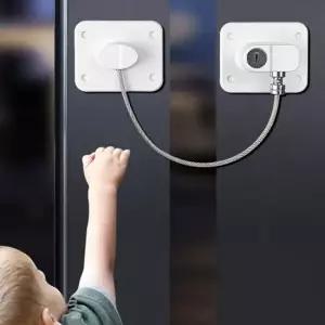 와이어 도어락 열쇠식 안전잠 창문문 열림방지 와이어락 안전락 문열림방지 와이어도어락